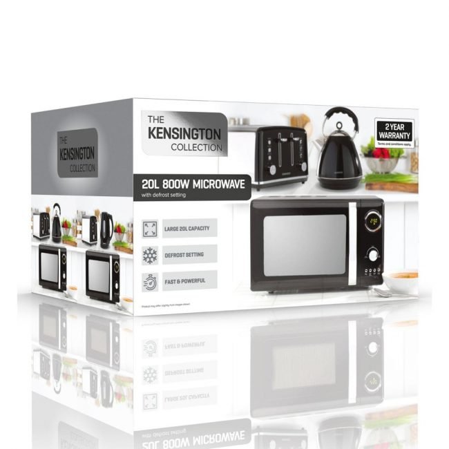 800W 20LT Black Microwave - Image 4