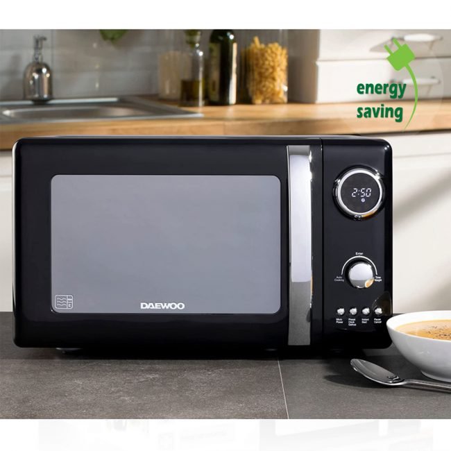 800W 20LT Black Microwave