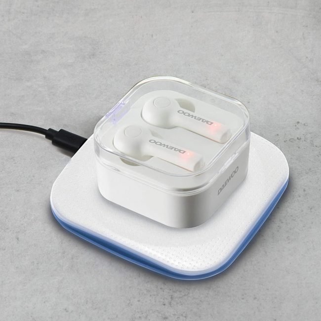 White Air Buds-TWS Earphones and Wireless Charger - Image 4