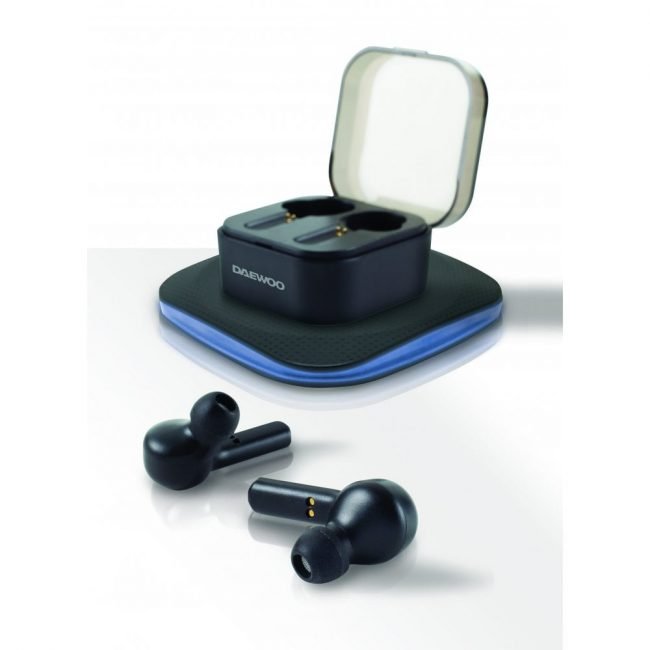 Black Air Buds-TWS Earphones and Wireless Charger - Image 2