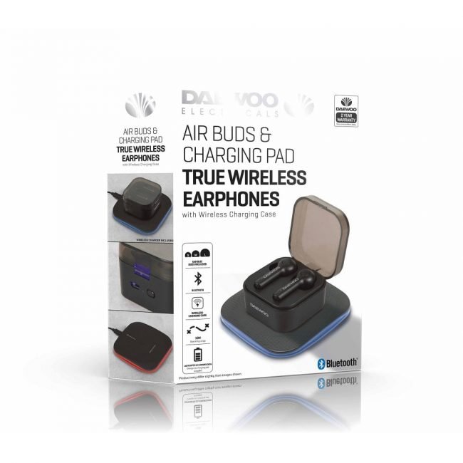 Black Air Buds-TWS Earphones and Wireless Charger - Image 5