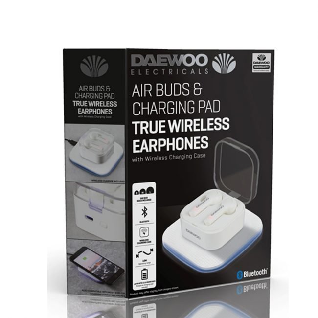 White Air Buds-TWS Earphones and Wireless Charger - Image 5