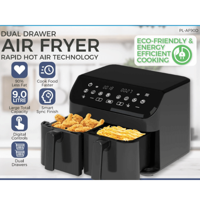 Prolux 2 Drawer Digital Air Fryer 9 Litre - Image 2