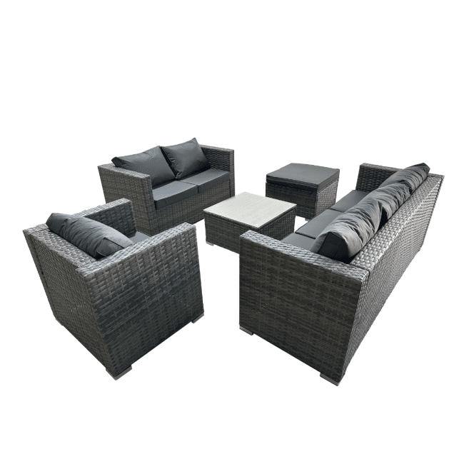 7 Seater Garden Rattan Sofa Set - Image 2