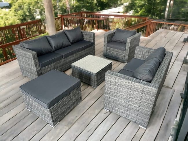 7 Seater Garden Rattan Sofa Set