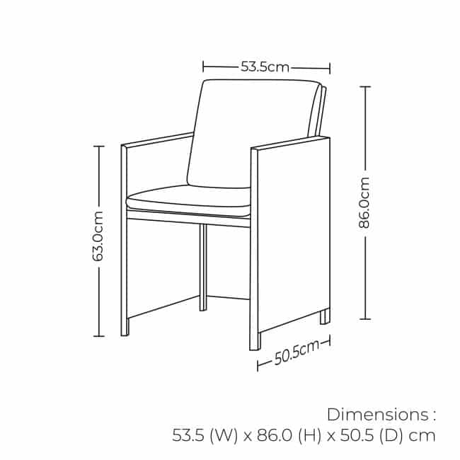 10 Seater Rattan Dining Cube Set with Rain Cover - Image 6