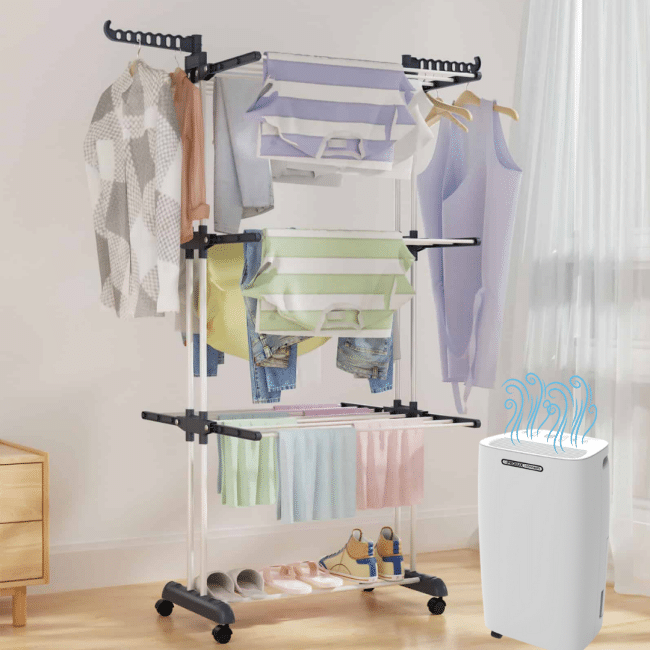 12L Dehumidifier and  Prolux Clothes Airer Non Electric